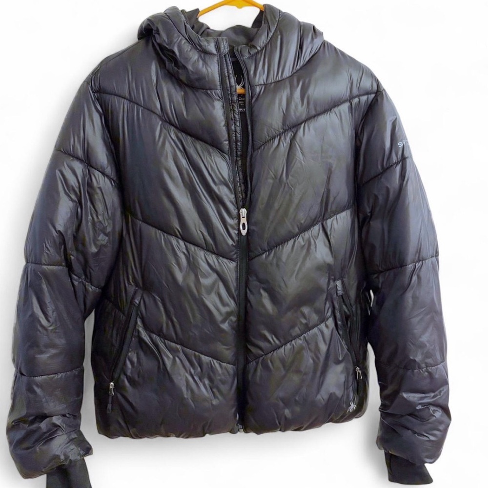 Spyder Women's Charcoal Black Puffer Jacket